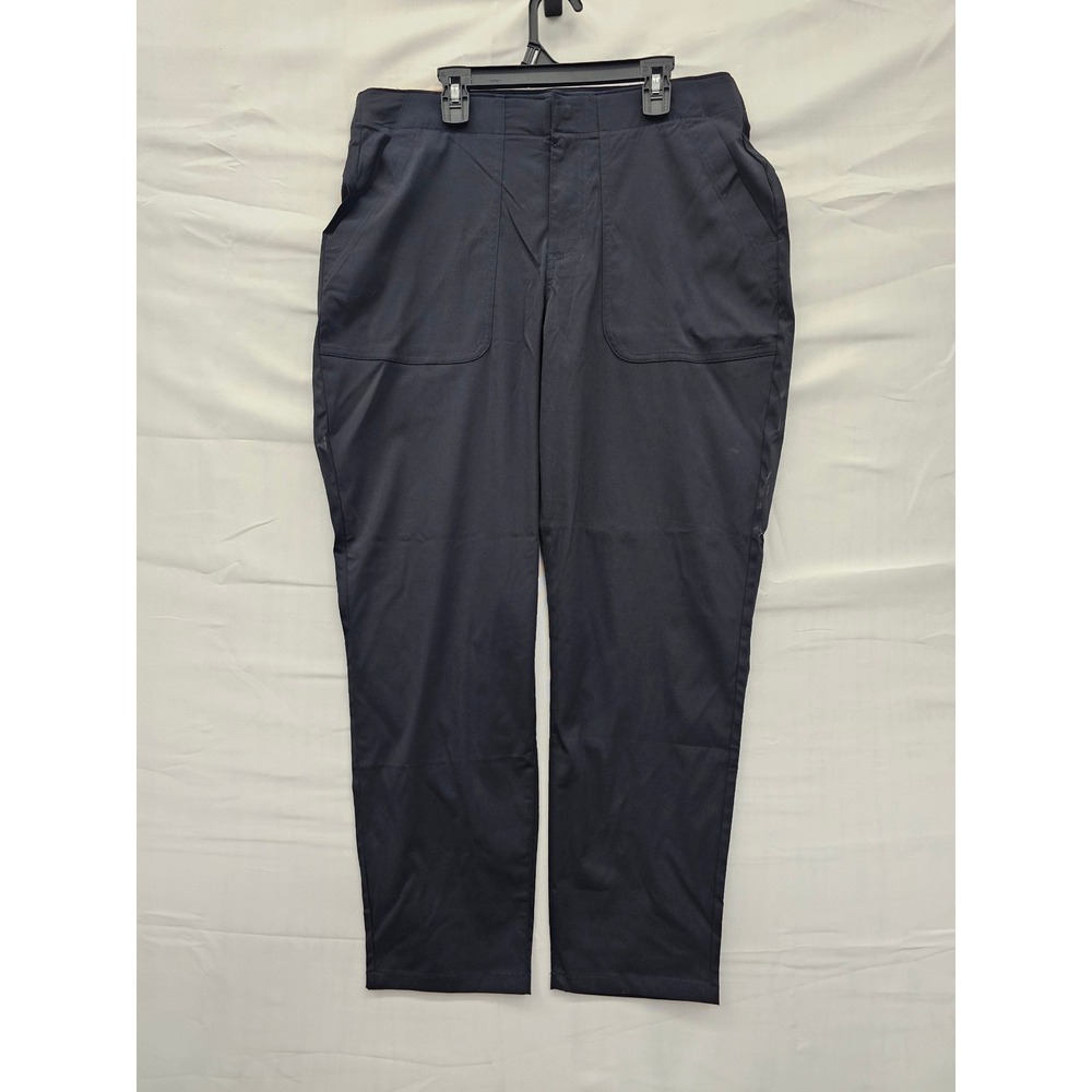 Eddie Bauer Womens Slim Ankle Athletic Workout Pants Black Nylon Blend Size 12